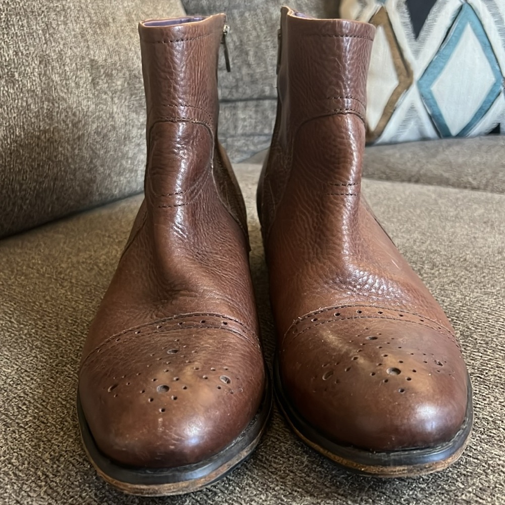 Blackstone Leather Side Zip Brown‎ Ankle Boots Size EU42 US 10.5 EUC 
 42 - Picture 14 of 15
